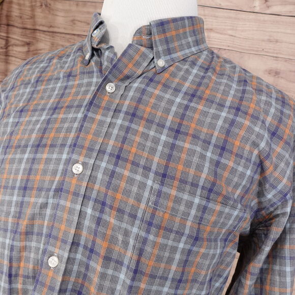 TAILORBYRD COLLECTION LONG SLEEVE PLAID BUTTON DOWN SHIRT MENS 2XL XXL - Picture 2 of 7